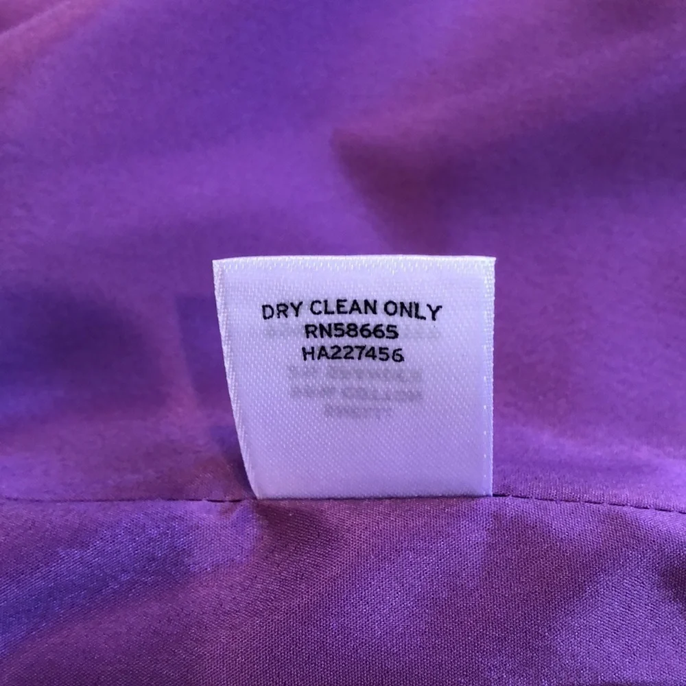Halogen Double Breasted Button Front 3/4 Sleeve Purple Jacket Women’s Small EUC